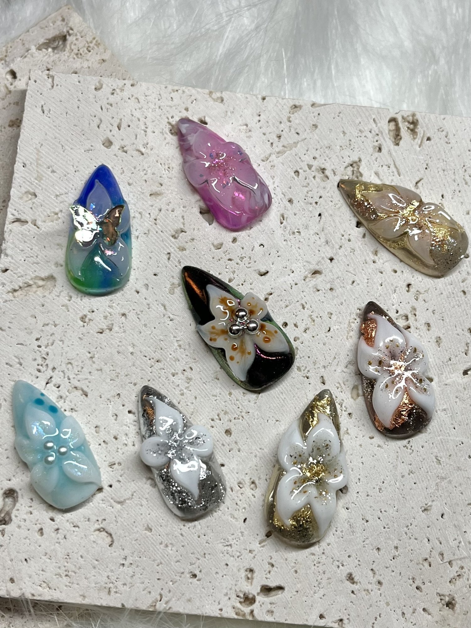 立体サマーフラワーネイル